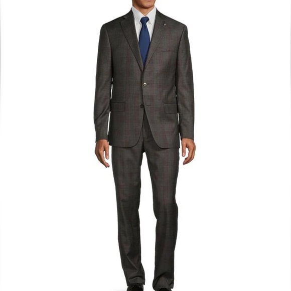 NWT Hart Schaffner Marx Chicago Classic Fit Flat Front Grey 2-Piece Suit - Picture 1 of 15